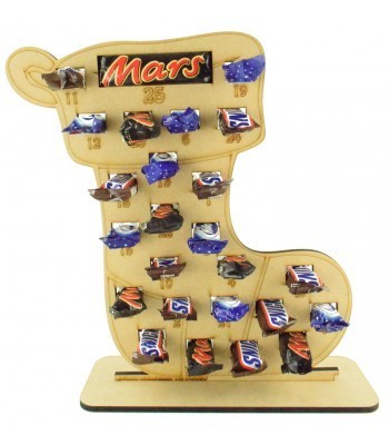 6mm Mars, Snickers and Milkyway Chocolate Bars Funsize Minis Holder Advent Calendar - Stocking